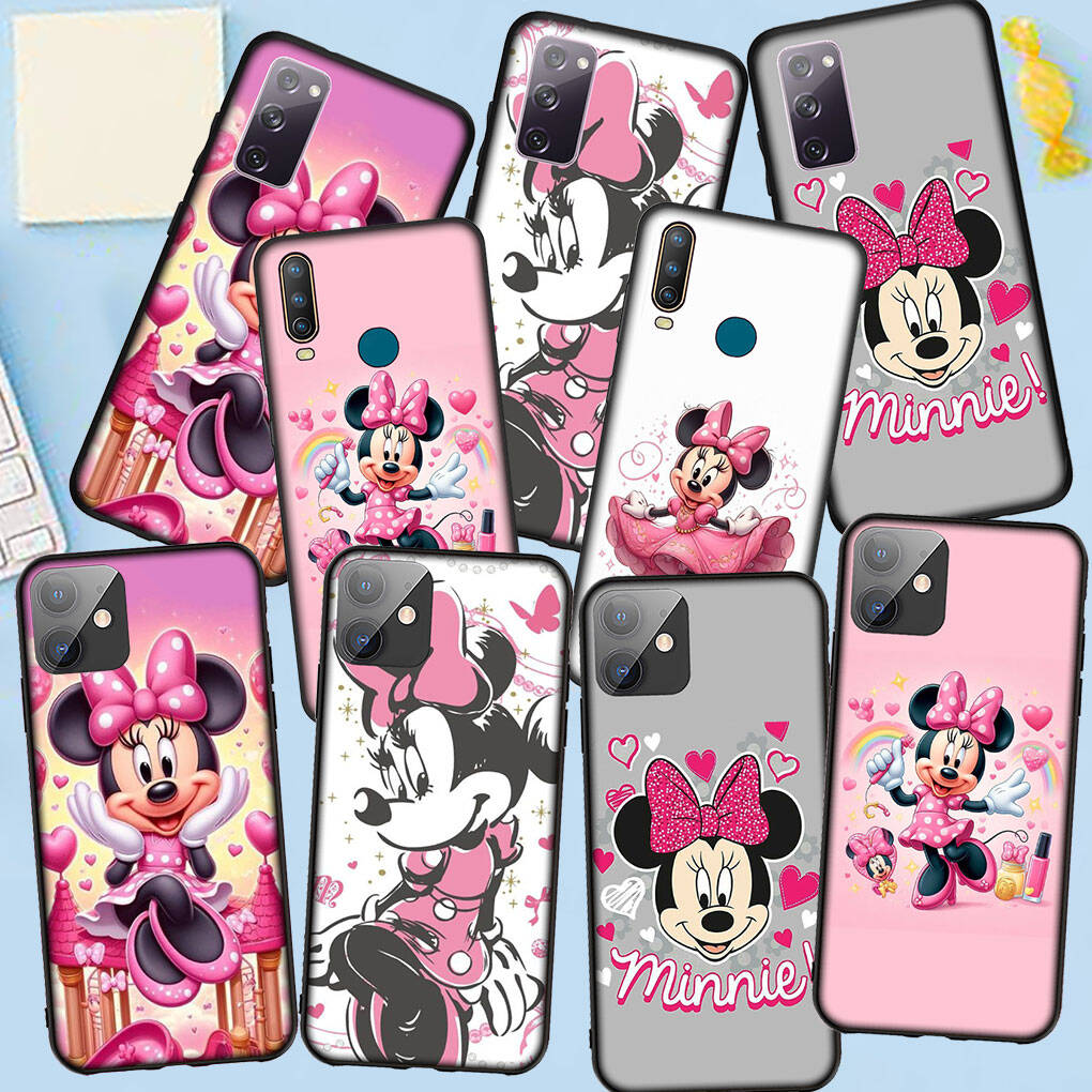 Phone Case for iPhone 17 16 15 Xiaomi Poco F8 F7 X7 X6 M8 C85 C75 C71 Redmi Note 14 13 12 11 Pro Max A3 A4 14C 13C 15C Anime Minnie Mouse Pink Cover