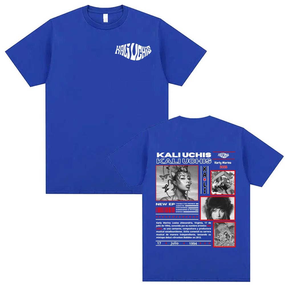 Singer Kali Uchis Karly Marina Tour 2025 Print T Shirt Unisex Women Clothing Casual Cotton Comfort Tshirts Fashion Vintage Tshirt