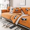Modern Universal Non-slip Sofa Towel Chenille Solid Color Couch Cover for Living Room Four Seasons Panda Embroidery Sofa Cover