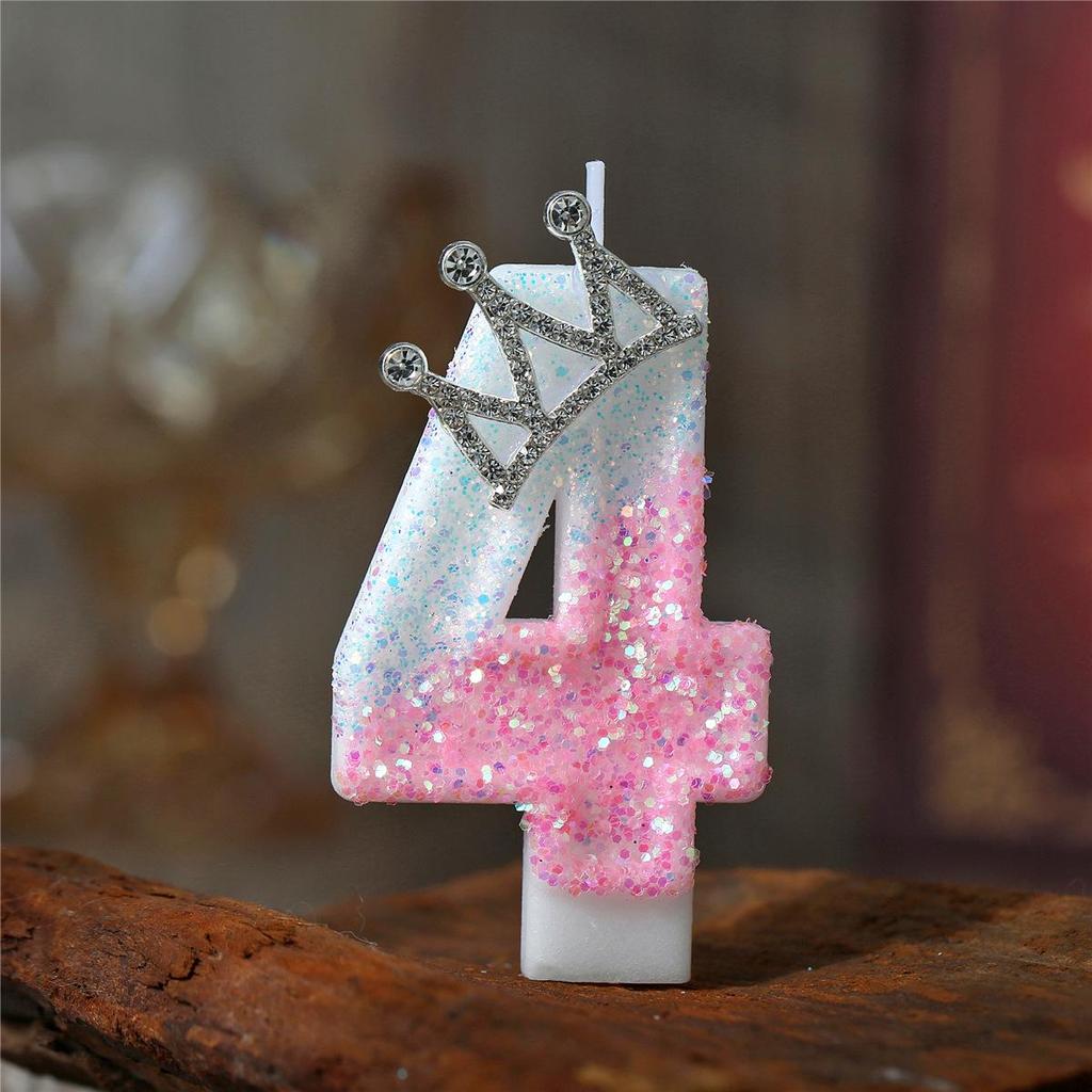 Temu Crown Princess Birthday Number Candles - Creative Cake Decorations for Parties