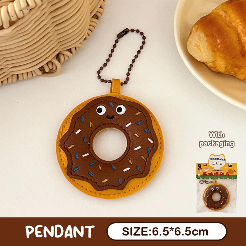 

Food Doll Bag Charm PU Leather Cute Keychain Pendant for Teens Kids Snack Lovers Party Favor Daily Accessory