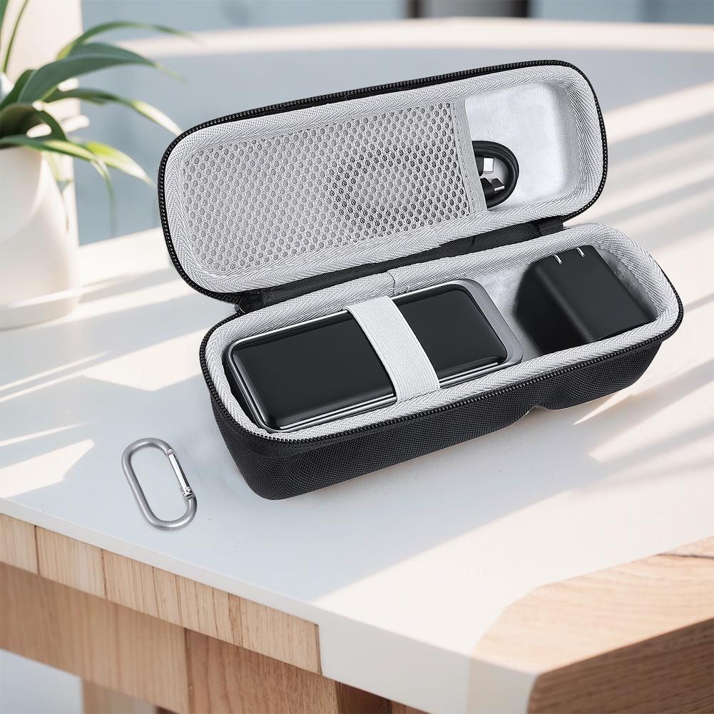 Carrying Case Waterproof Protective Hard Case EVA Shockproof with Hand Rope & Carabiner for Anker Prime Power Bank 20000mAh 200W