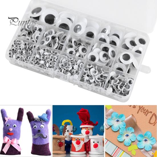 

600/900 шт. аксессуары ручной работы «сделай сам» самоклеящиеся глаза Googly Eyes синего, желтого, зеленого, розового, красного цвета, пластиковые глаза для поздравительных открыток, скрапбукинга чёрный