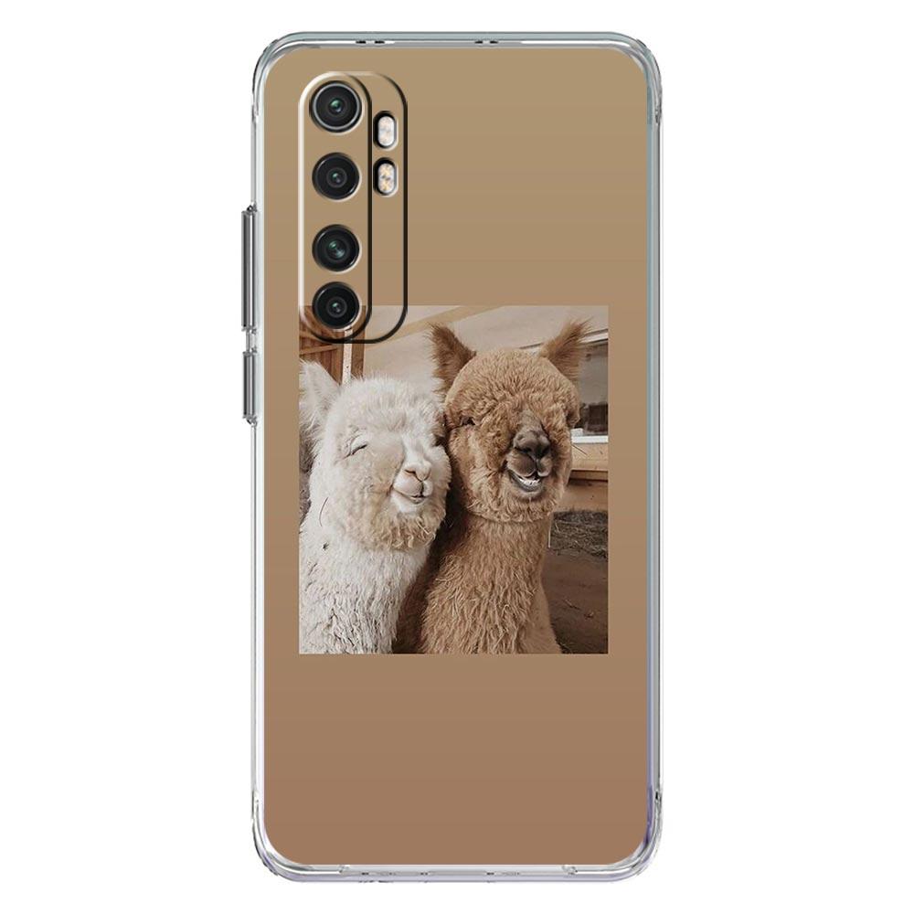 Phone Case For Xiaomi Poco X6 X5 NFC X3 F6 F5 Pro F4 F3 M3 14 13T 12T 12 13 Lite 11 Mi 5G Clear Cover Kawaii Alpaca lovely