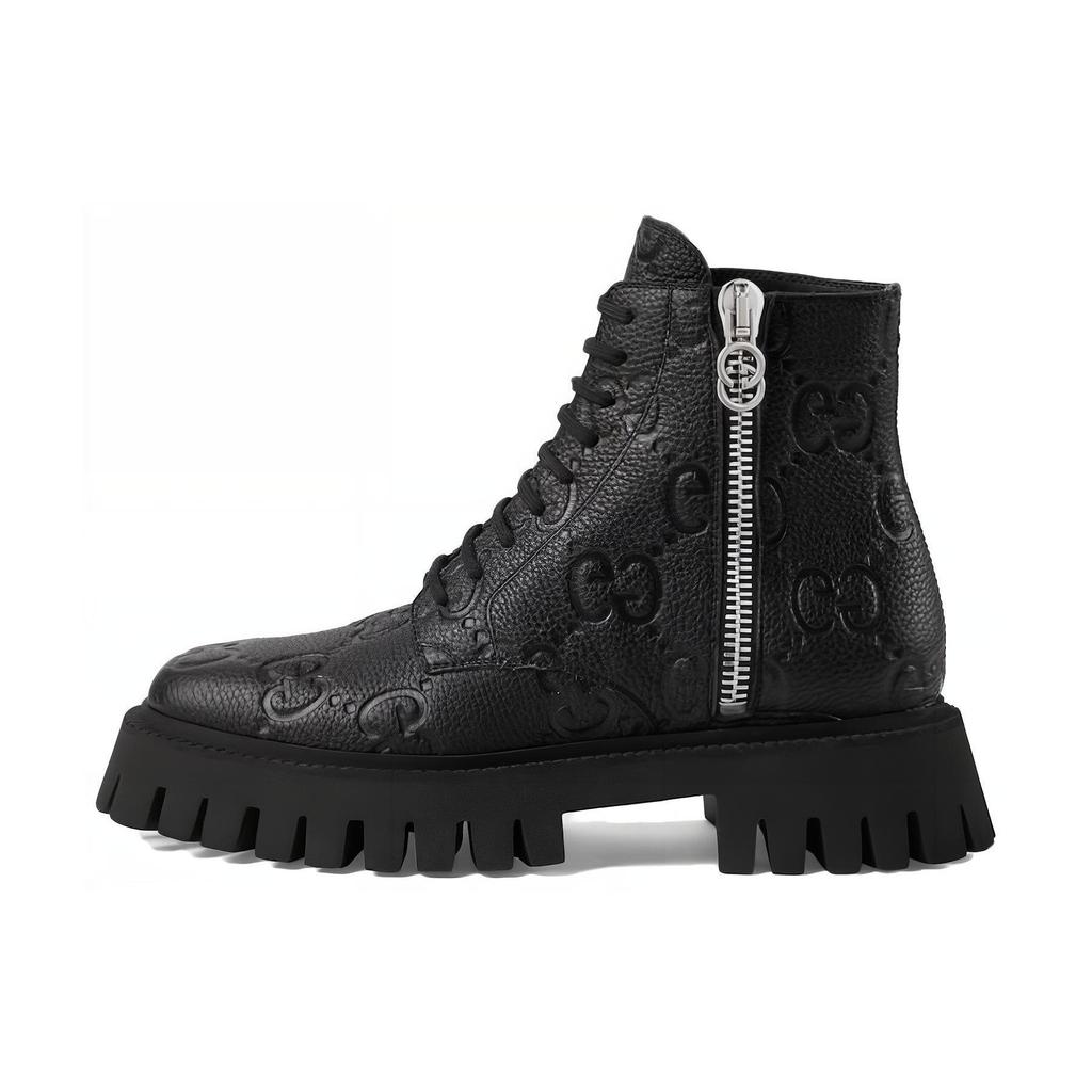 Gucci GG Ankle Leather Boots 751712 AACJC 1000
