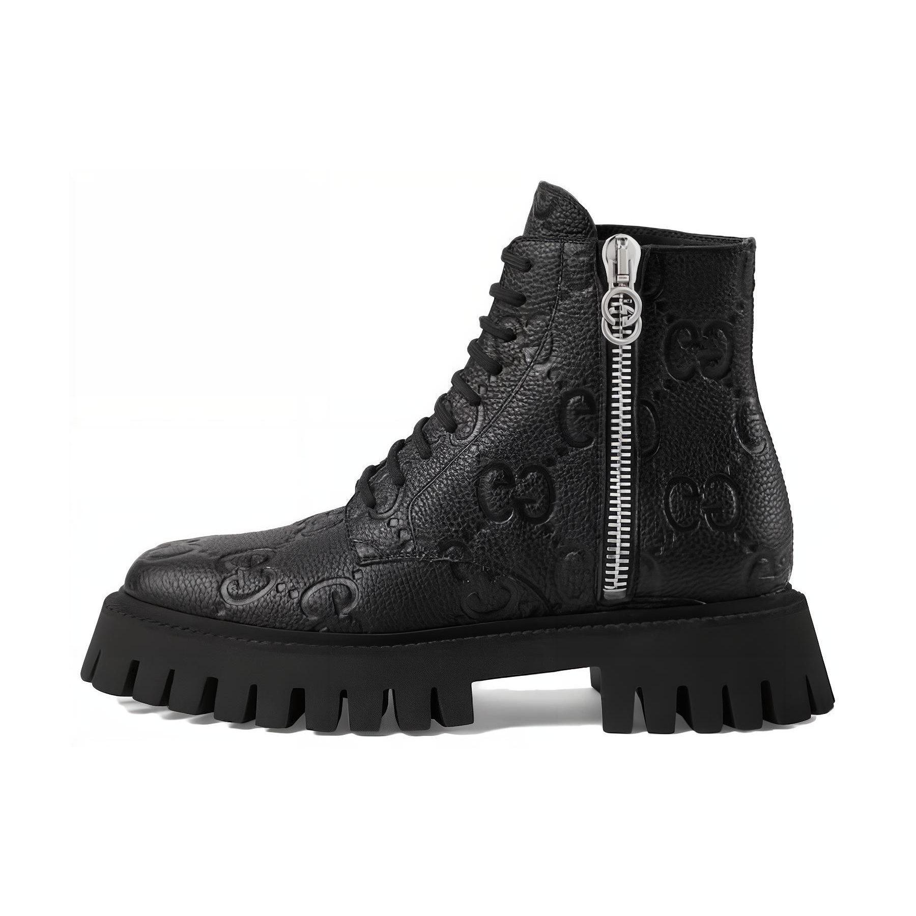 GUCCI GG Ankle Leather Boots 751712