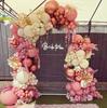 Pink Balloons Arch Garland Kit Chrome Gold Balloons Girls Birthday Wedding Party Anniversary Decorations Baby Shower Supplies