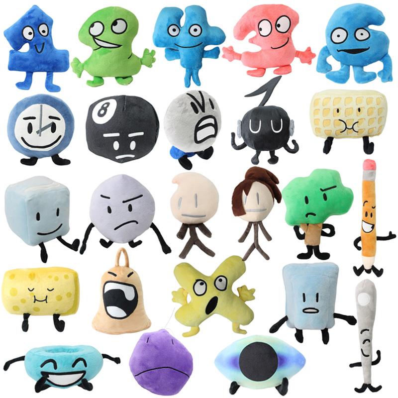 30 Style One Two Four X Six Battle For Dream Island Plush Toy Clock Button Waffle Ball Electric Fan Plushie Pillow Doll Kid Gift