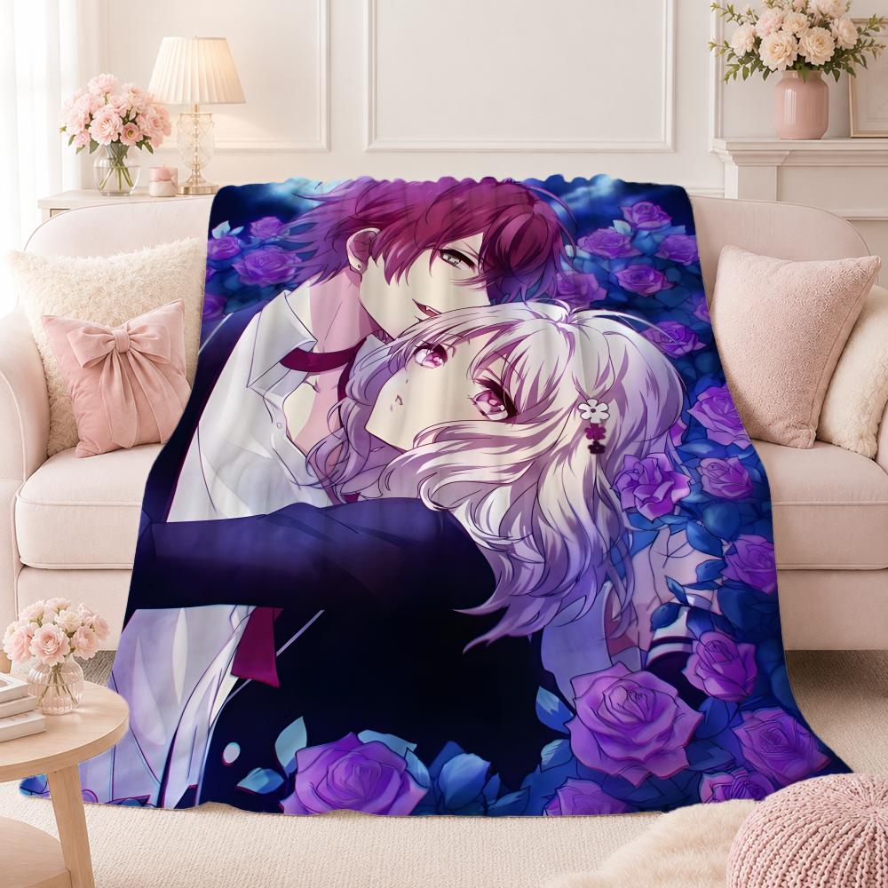 Romance Anime D-Diabolik LoversS Throw Summer Flannel Throw Blanket Soft Antistatic Washable KidFriendly Couch Bed