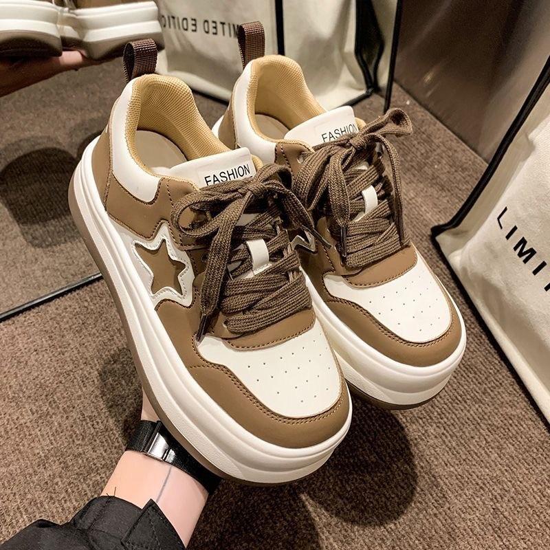Fashion Leisure Woman Sports Shoes Summer Hot Sell Trend Women's Platform Walking Shoes Fashion Star Skateboard Shoe Flat Footwear Tenis