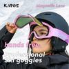 KAROS Flip-up ski goggles, unisex, winter anti-fog eyewear, snow goggles, suitable for snowboarding, mountaineering, and hiking