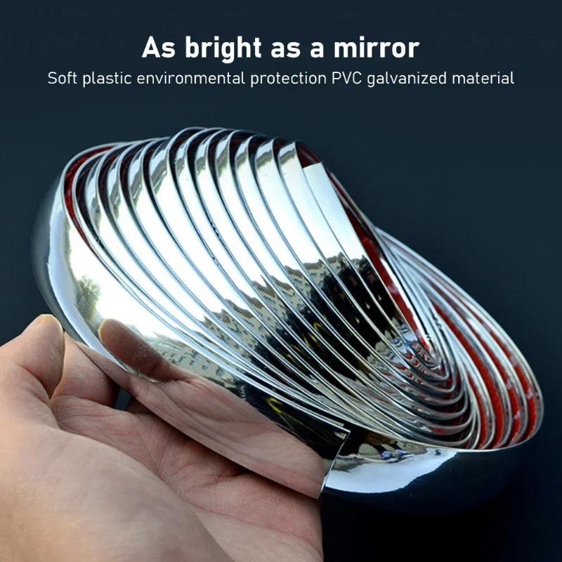 Car Chrome Body Strip, Bumper & Door Protective Moulding, 10mm/20mm Auto Styling Trim Sticker Exterior Decoration