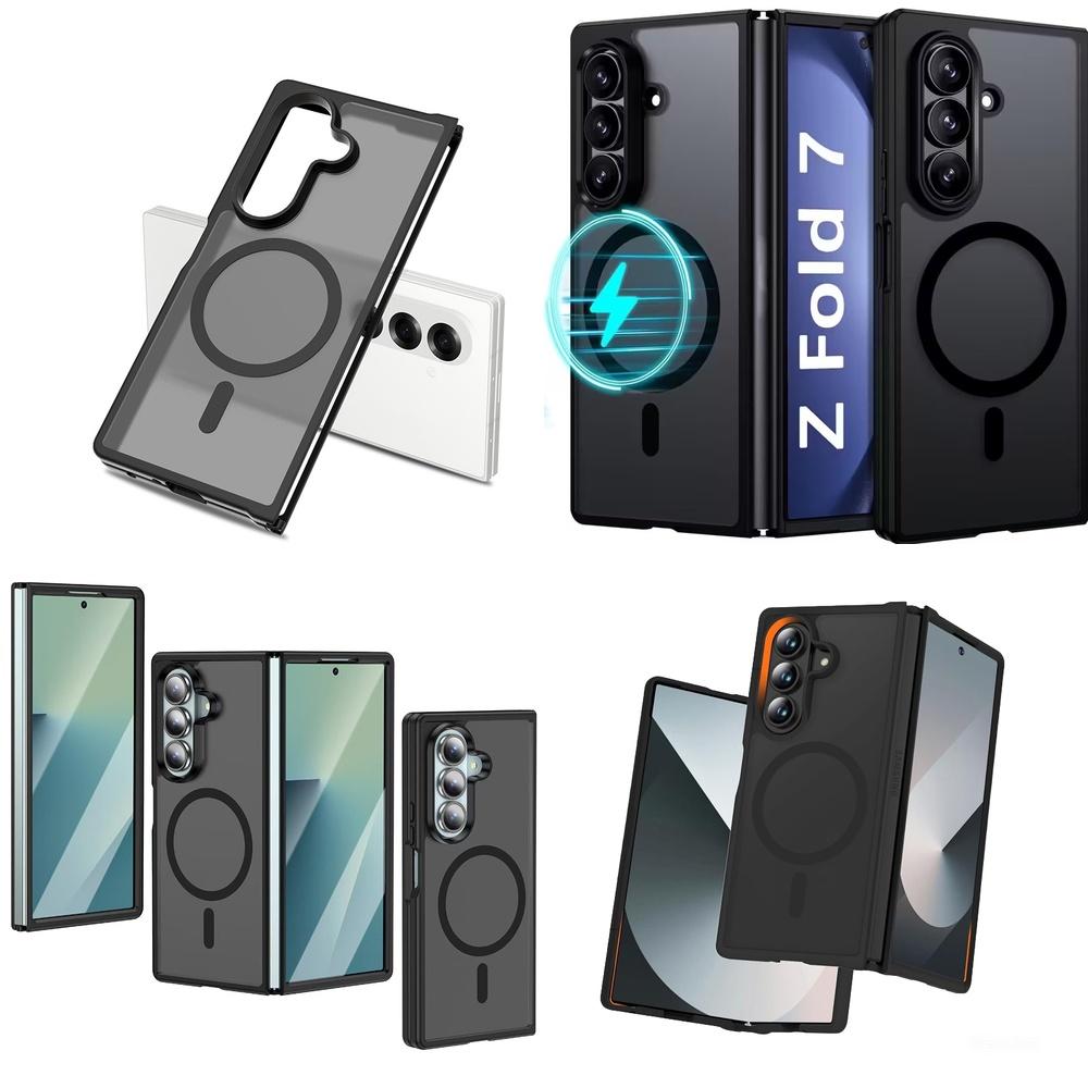 New Arrival Translucent Matte Magnetic 360 Hinge Protective Mobile Phone Cover for Samsung Galaxy Z Fold7 5G 6 8 Wide Men Women