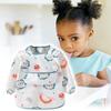 Child Feeding Bib Waterproof Long Sleeve Apron Rice Pocket Feeding Blouse Toddler Bibs Children's Summer Thin Feeding Smock