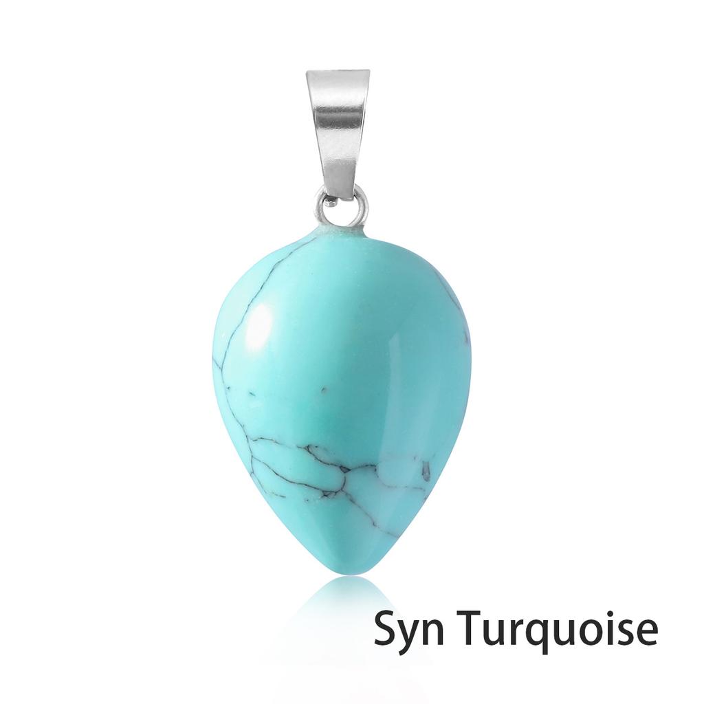 Natural Semi-Precious Gemstone Water Tears Drop Shape Pendant Healing Drop Pendant Charm Stone Necklace Pendant Jewelry