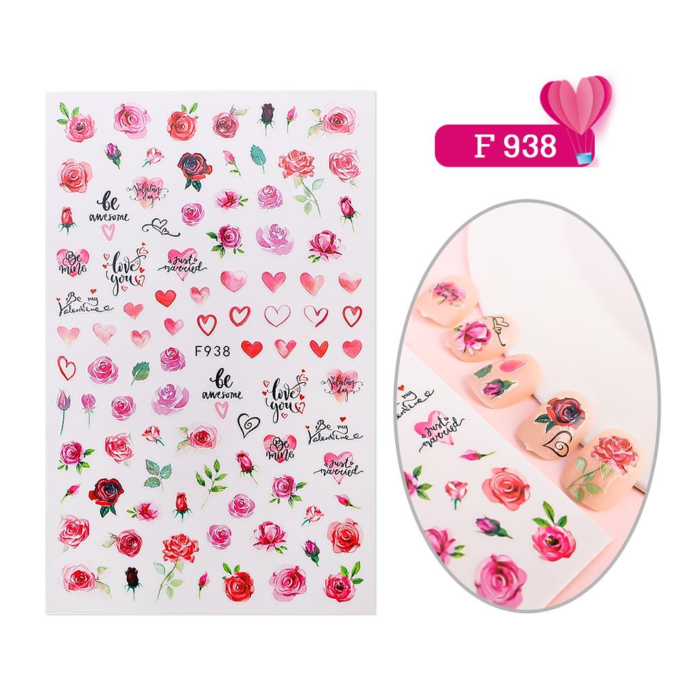 

1 шт., наклейки для дизайна ногтей с героями мультфильмов ко Дню святого Валентина