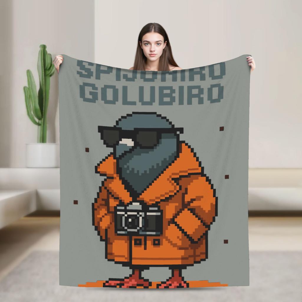 Cappuccino Assassino Italian Brainrot Memes Blanket Travel Flannel Bedding Throws For Couch Chair Sofa Bed Super Soft Bedspread