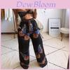 Casual Womens Printed Sleeveless Crop Top Wide Leg Pants Set For Summer Comfort