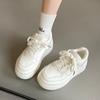 Leichte Brotschuhe bequem vielseitig lässige Board-Schuhe Damen Frühling neu dicksohlige Schnürer Sport