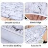New PVC Round Tablecloth Elastic Edged Waterproof Table Cover Oil-Proof Waterproof Tablecloth Party Use