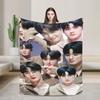 Cha EunWoo Flannel Blanket  Soft Throw Blanket for Bedroom Decorative Graphic Bedspread Sofa Bed Cover
