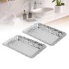 2Pcs Anti-spill Edge Food Serving Plate Thickened Organizer Tray Display Dish  Bathroom