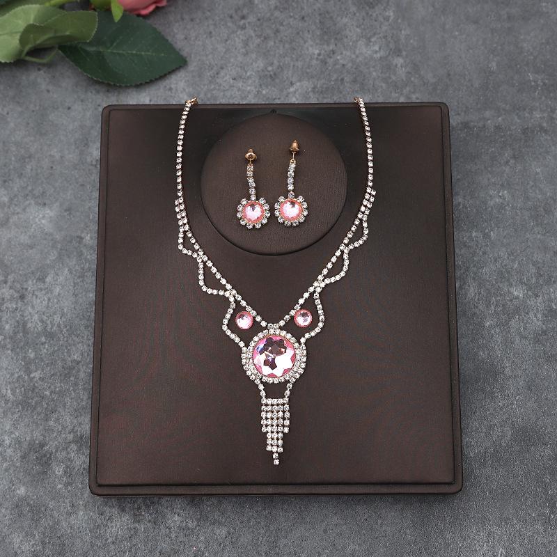Set di Collana e Orecchini alla Moda in Stile Coreano: Accessori Perfetti per Matrimonio Sposa