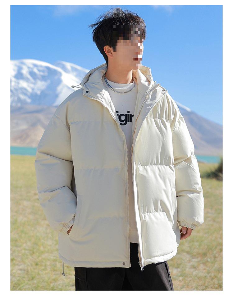 Men's Trendy Hooded Cotton Winter Coat - Thick, Warm, Casual Puffer Jacket