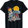 Skelett Dab auf Dinosaurier Halloween Kürbis Abenteuer T-Shirt