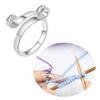 Adjustable Knitting Crochet Loop Rings Metal Yarn Guide Finger Holder Crochet Open Finger Rings Unique Sewing Tools