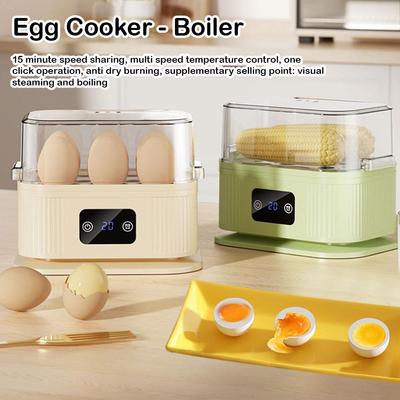 Portable Mini Multifunctional Egg Steamer 6 Adjustable Time Setting Breakfast Egg Maker 6 Eggs Boiled Machine Egg Cooker