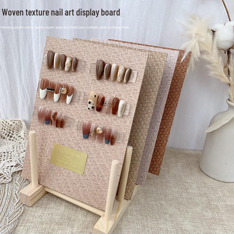 Woven Texture Nail Art Display Board - Large & Small Sizes, Wearable Nails, Live Stream Photo Props