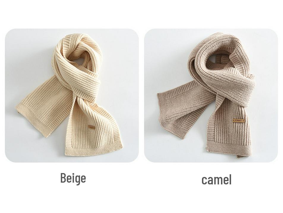 Children's Korean-Style Knitted Winter Scarf – Warm, Windproof, Skin-Friendly Neck Warmer