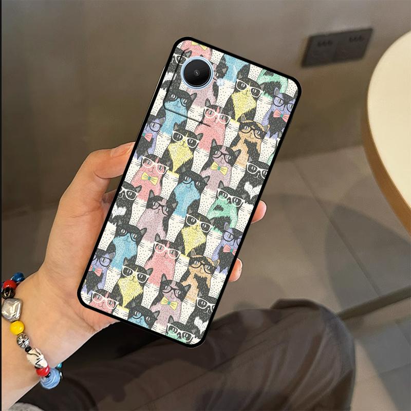 Funny Cat Collage Case For Realme C63 C61 C55 C51 C53 C25 C65 C67 C71 C75 GT6 GT7 Pro 11 12 13 14 15 Pro Plus