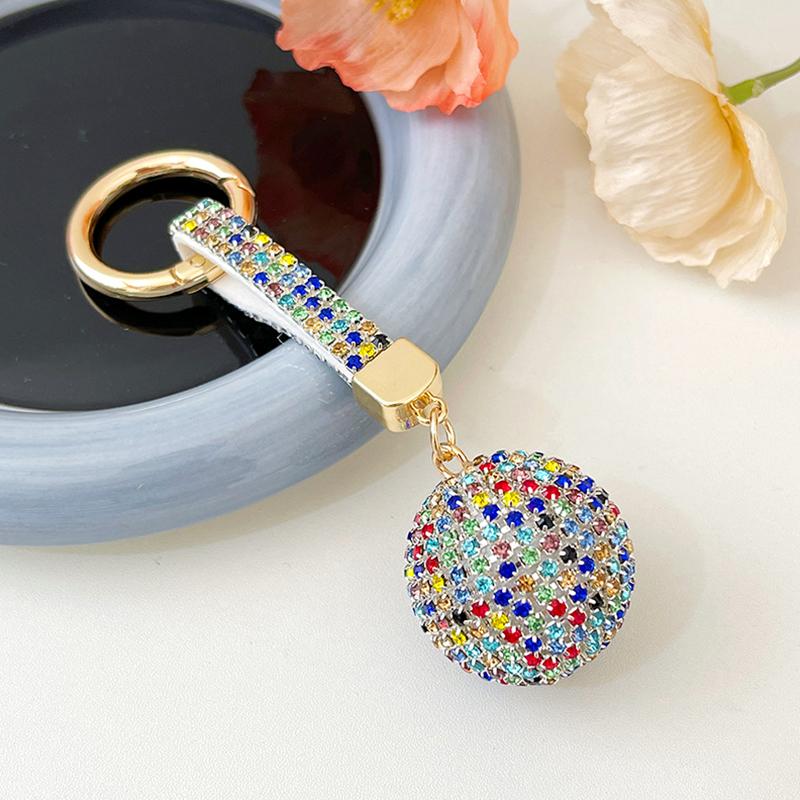 1PC Rhinestone Handbag Car Decor Key Ring Key Chain Ball HOT Crystal Diamante Pendant KeyChain Gift