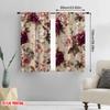2pcs,2D plane printing Curtains Roller Blinds Floral Elegance Durable 100% Polyester Fabric (without rod) Decorations Inside