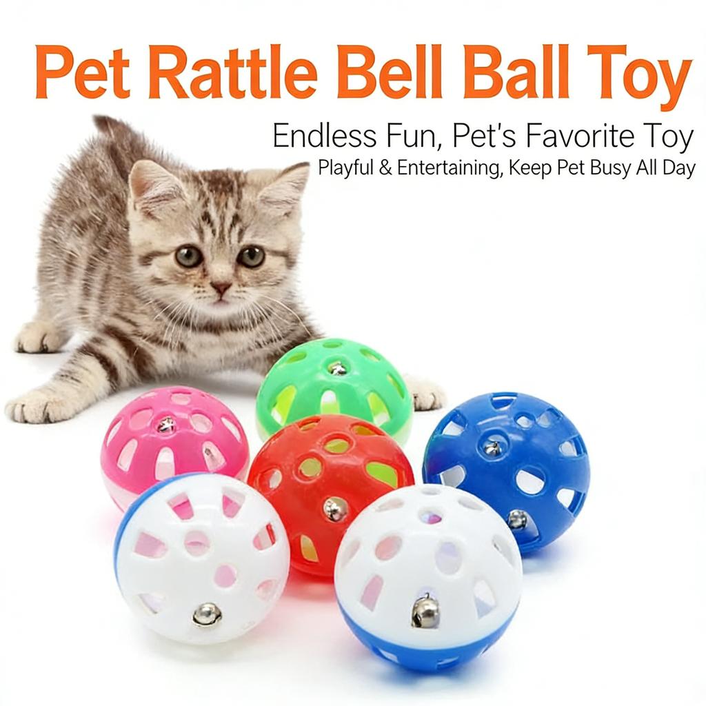 Colorful Cat Bite Toys with Bell for Playful Kittens, Durable and Fun