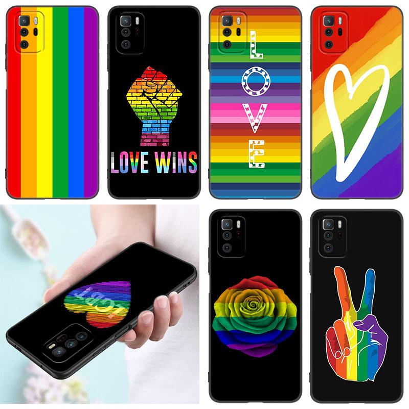 

Чохол Gay Lesbian LGBT Rainbow Pride для Xiaomi Redmi Note 7 8 9 10 Lite 11 11E 11T 12 Pro 11S 4G 10T 5G 8T 9S 10S Чорна кришка Redmi Note 7(Pro)