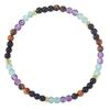 Multi-Gemstone Chakra Bead Bracelet – Gold Accent Dainty Jewelry, Balance Calm Gift for Men & Women