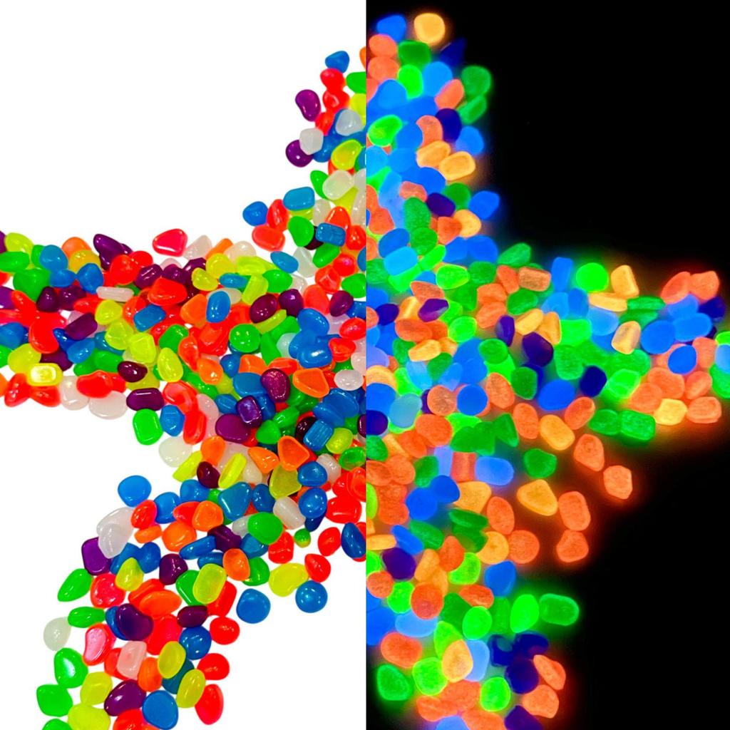 5-8mm Luminous Artificial Fluorite Pebbles for Aquariums and Gardens