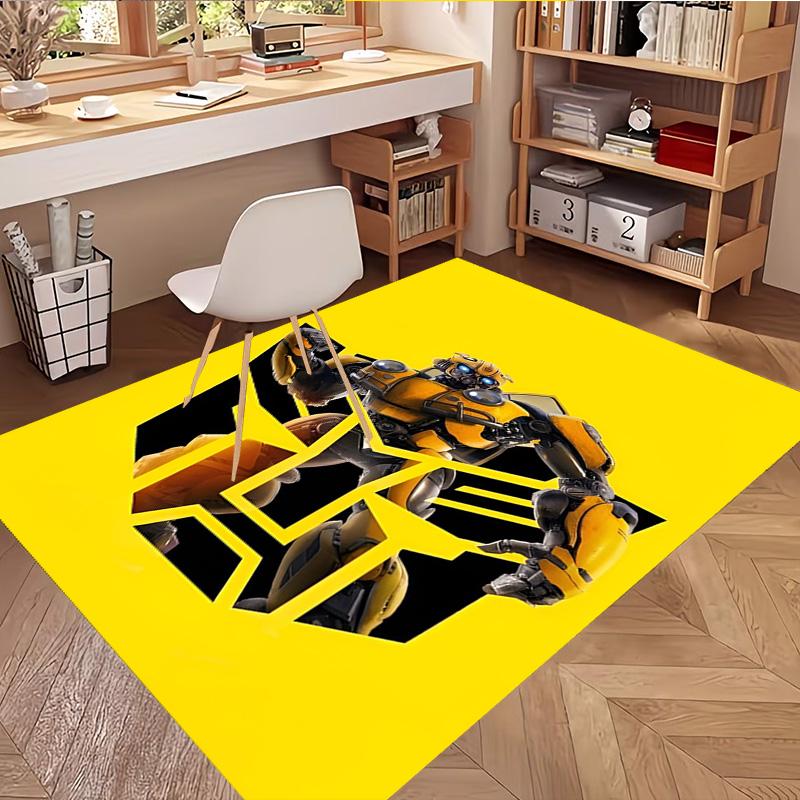 Bumblebee Print Rug, Washable Floor Carpet, For Entryway Dorm Laundry Room Office Study, Home Decor Birthday Christmas Gift