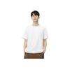 Anta Champion Série Para Todas as Estações Cor Sólida Gola Redonda Confortável Absorvente de Umidade Versátil Manga Curta Camiseta Masculina Tops Branco Papel 152520139-1
