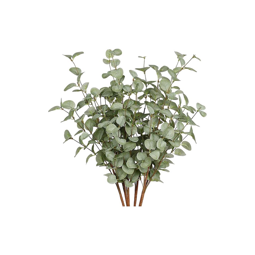 6pc 60cm Green  Leaf Sprayer, Green Silk Plant, Artificial Flowers, Suitable For Home, Party, And Wedding Decorations