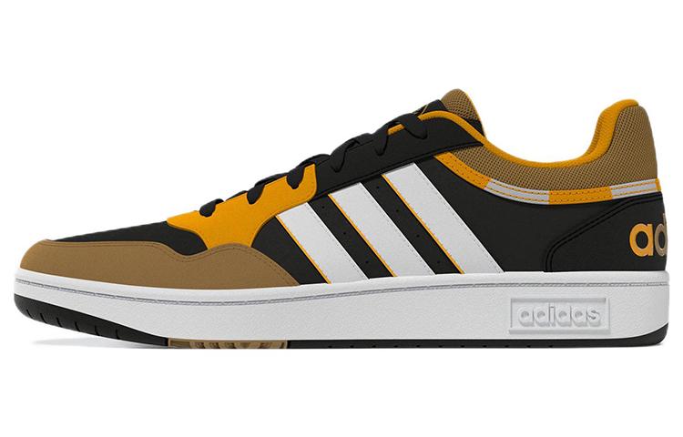 Adidas Hoops 3.0  Black Brown Yellow White  GZ9474 36