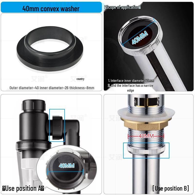 Gumový těsnicí kroužek pro kuchyňský dřez pro těsnění odpadní trubky