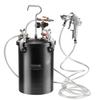 VEVOR Spray Paint Pressure Pot, 15L/3.75gal Pressure Pot Tank, 60 psi Adjustale Pressure, Steel Pressure Pot Paint Tank with Spray Gun, Hoses