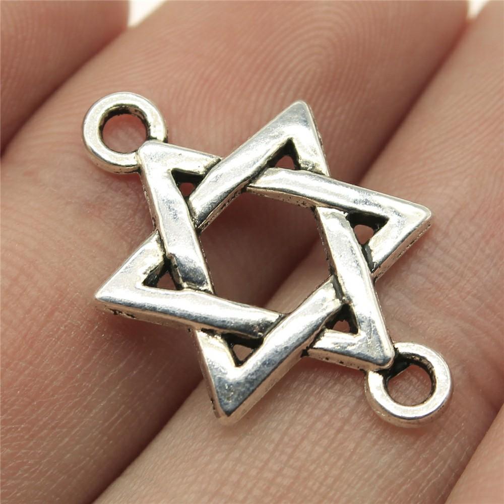 10pcs Vintage Antique Silver Color Connector Charms For Earring Necklace Bracelet Making Jewelry Making Findings