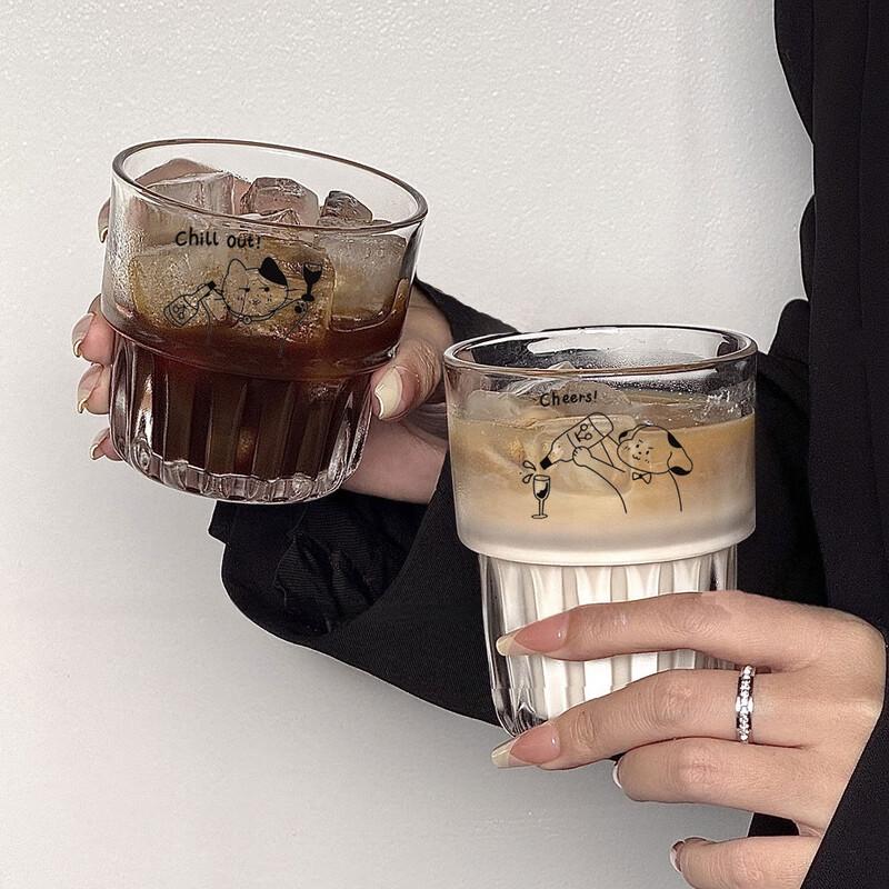 Cute Puppy Glass Cup Set