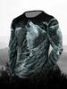 Fashion Skull Pattern 3D Printed Men's T-Shirt Casual Outdoors Long Sleeve T-Shirt Unisex Autumn Unisex T-Shirt Men's Clothing