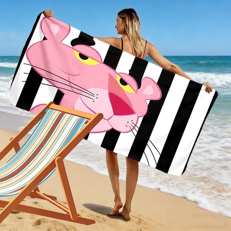 The Pink Panther2 Print Beach Towel, Large Soft Quick Dry Towel for Beach Camping Swimming